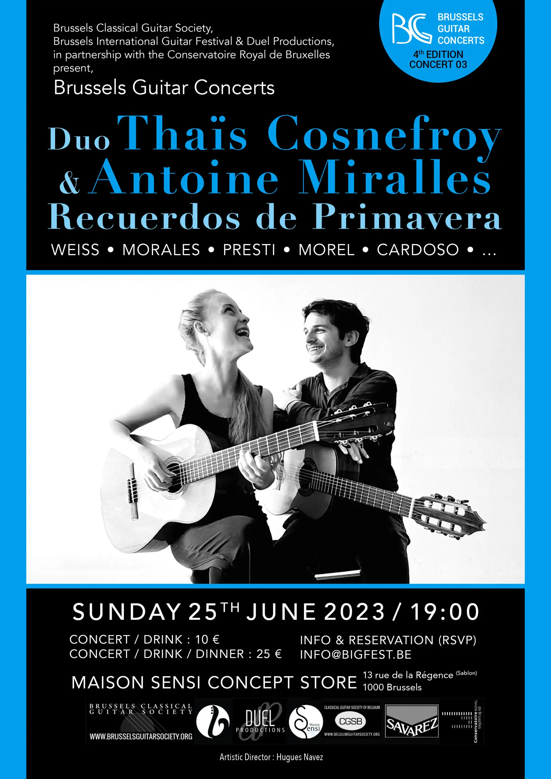 Duo Thaïs Cosnefroy & Antoine Miralles - Recuerdos de Primavera - Brussels Guitar Concerts