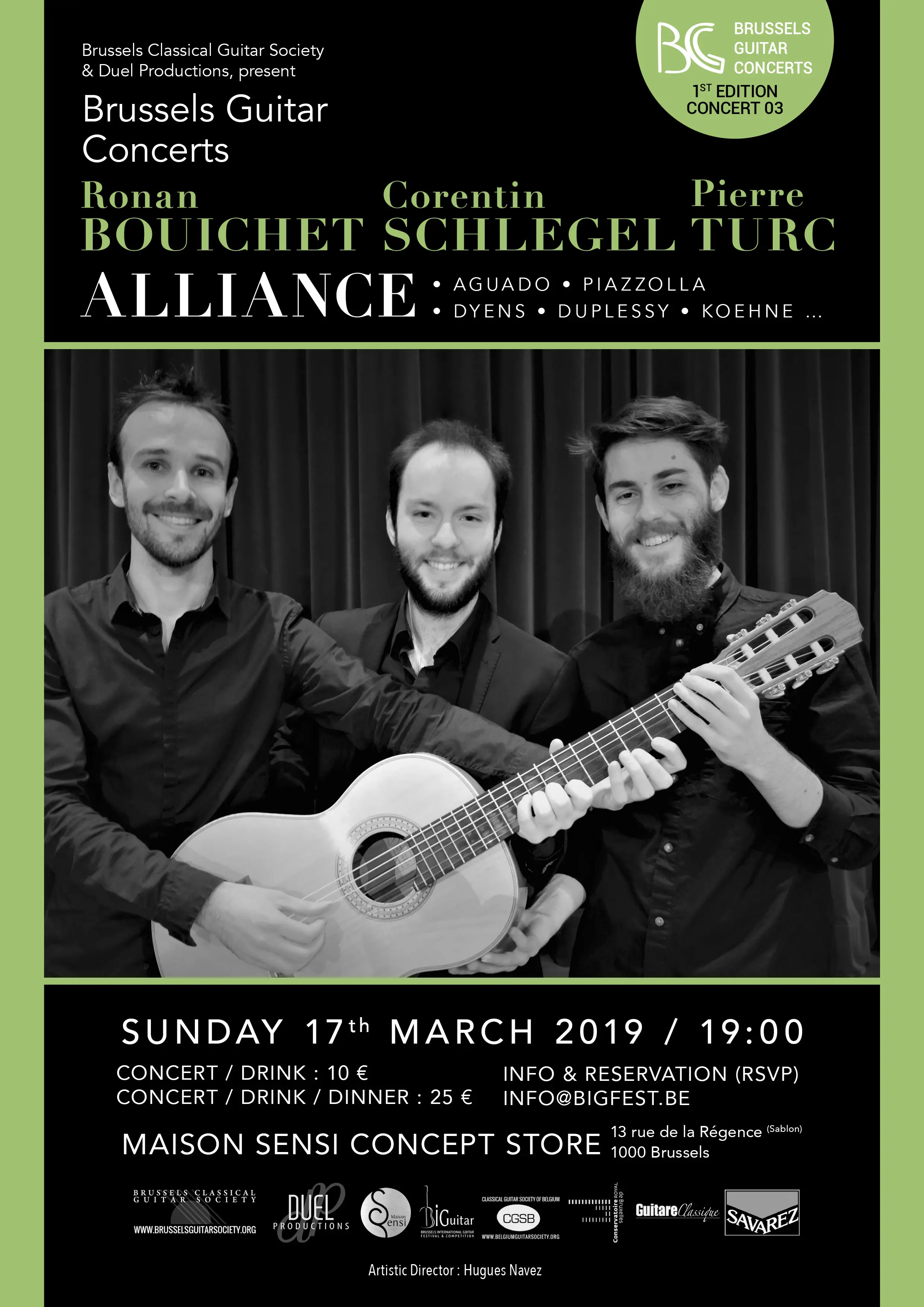 Ronan Bouichet - Corentin Schlegel - Pierre Turc - « Alliance » - Brussels Guitar Concerts