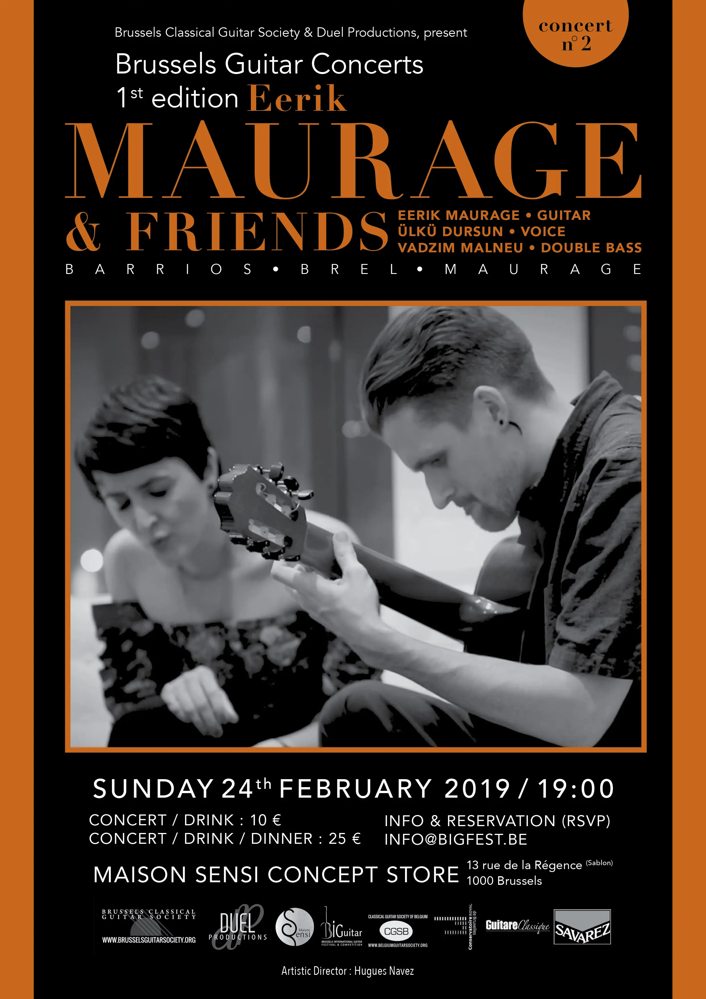 Eerik Maurage - « Eerik Maurage & Friends » - Brussels Guitar Concerts